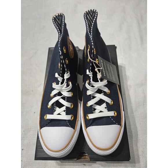 Converse A08860C Chuck Taylor All Star Lift Navy Gold Women Sneaker Size 7 - Picture 9 of 10